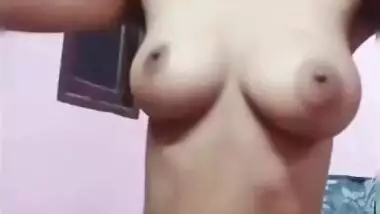 Today Exclusive- Cute Desi Girl Showing Her Boobs On Live Show Part 1