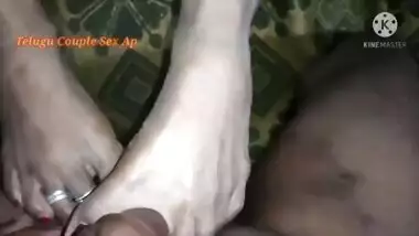 Black bra black panty in sex with Telugu housewife