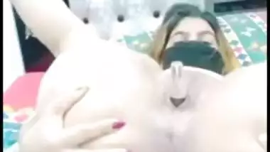 Nude Desi hottie enjoys sticking XXX toy into ass and cunt on webcam