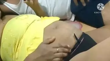 Amateur Desi MILF has her bald XXX pussy touched by hubby on camera