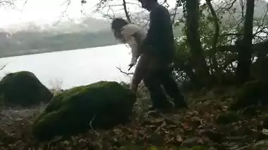 Desi bhabhi outdoor beach public blowjob and doggystyle pussy fucking POV Indian