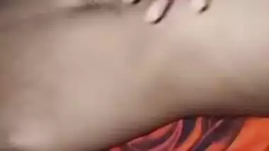 Desi wife tries to stop man who makes a XXX show of her naked beauty