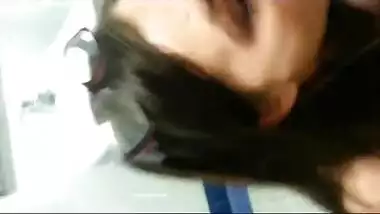 Horny couple enjoy a hardcore fuck in the college men’s washroom