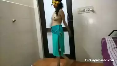 Petite Skinny Indian GF Dancing In Shalwar Suit Stripped Naked For Her Boyfriend
