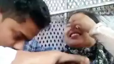 Indian woman kisses her sex partner and allows him to suck XXX nipples