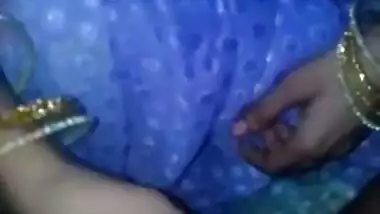 Indian chick plays with XXX tits and prepares BF for sex by stroking dick