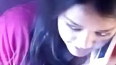 cute desi college girl in train slight rub scratch on boob-no nudity