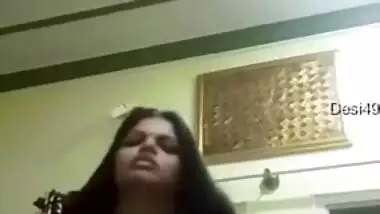 Hungry for hubby's cock Desi nympho records XXX video posing nude