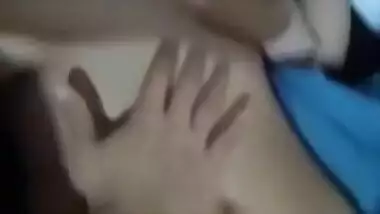Today Exclusive- Sleeping Wife Boobs Pressing And Nude Video Record By Hubby