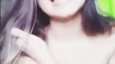 Porn video is short but spectators can still admire Desi cutie's tits