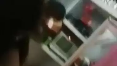 Man asked Desi woman to suck XXX nipples while she is holding the camera