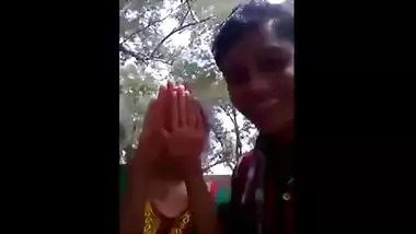 Desi mms Tamil sex video of teen college girl recorded outdoors