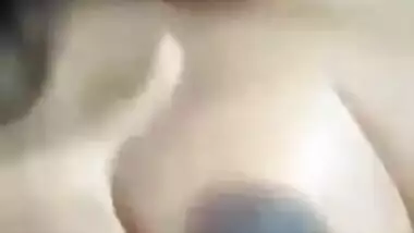 Cute girl showing boob