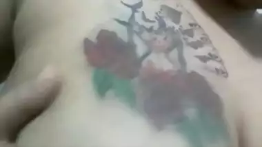 Busty tattoed Tamil GF nude MMS