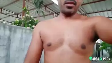 Desi Bengali wife likes outdoor sex at open terrace, clear Hindi story