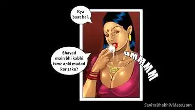 Desi Savita Bhabhi has boobs kissed by Devar in this comic XXX video